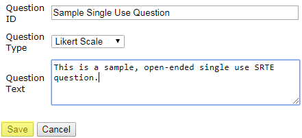 Sample Single Use Question Image