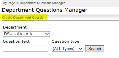 Create Department Question Image